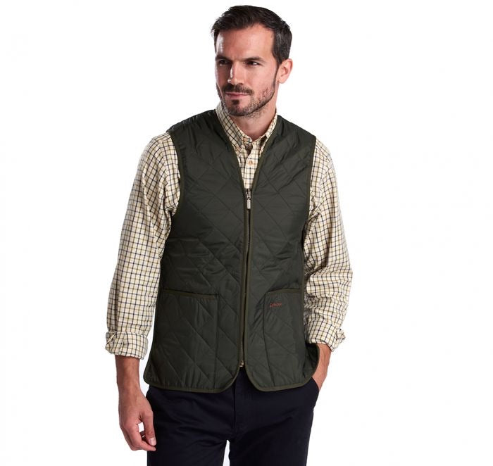 Barbour Olive with Ancient Lining Waistcoat/Zip in liner