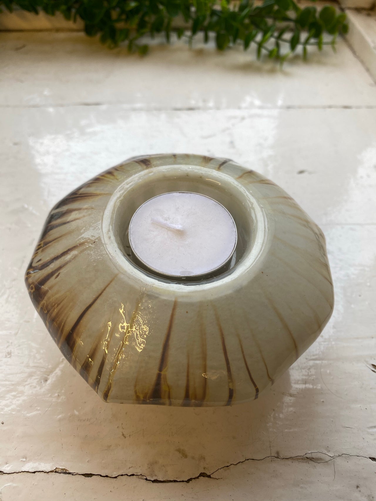 Light and Living Shell Candle Tea light Holder