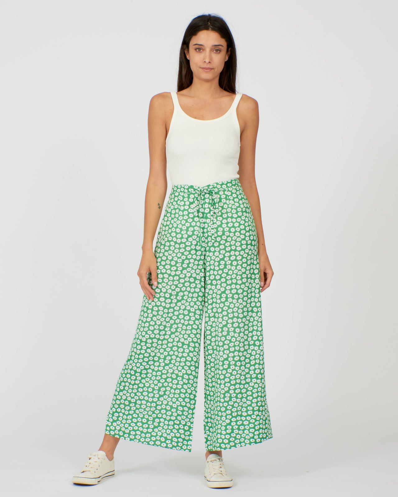 Pretty Vacant Drawstring Trousers - Daisies