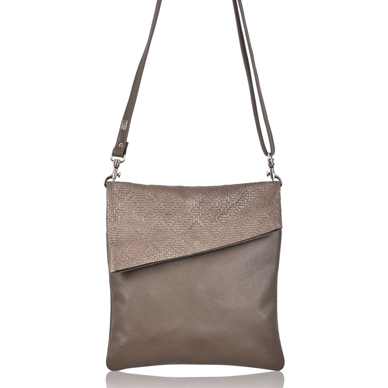 Owen Barry Z Top Sac Large Leather Crossbody Clay Bag