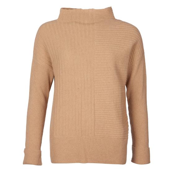 Barbour Lossie Funnel Neck Knit Camel