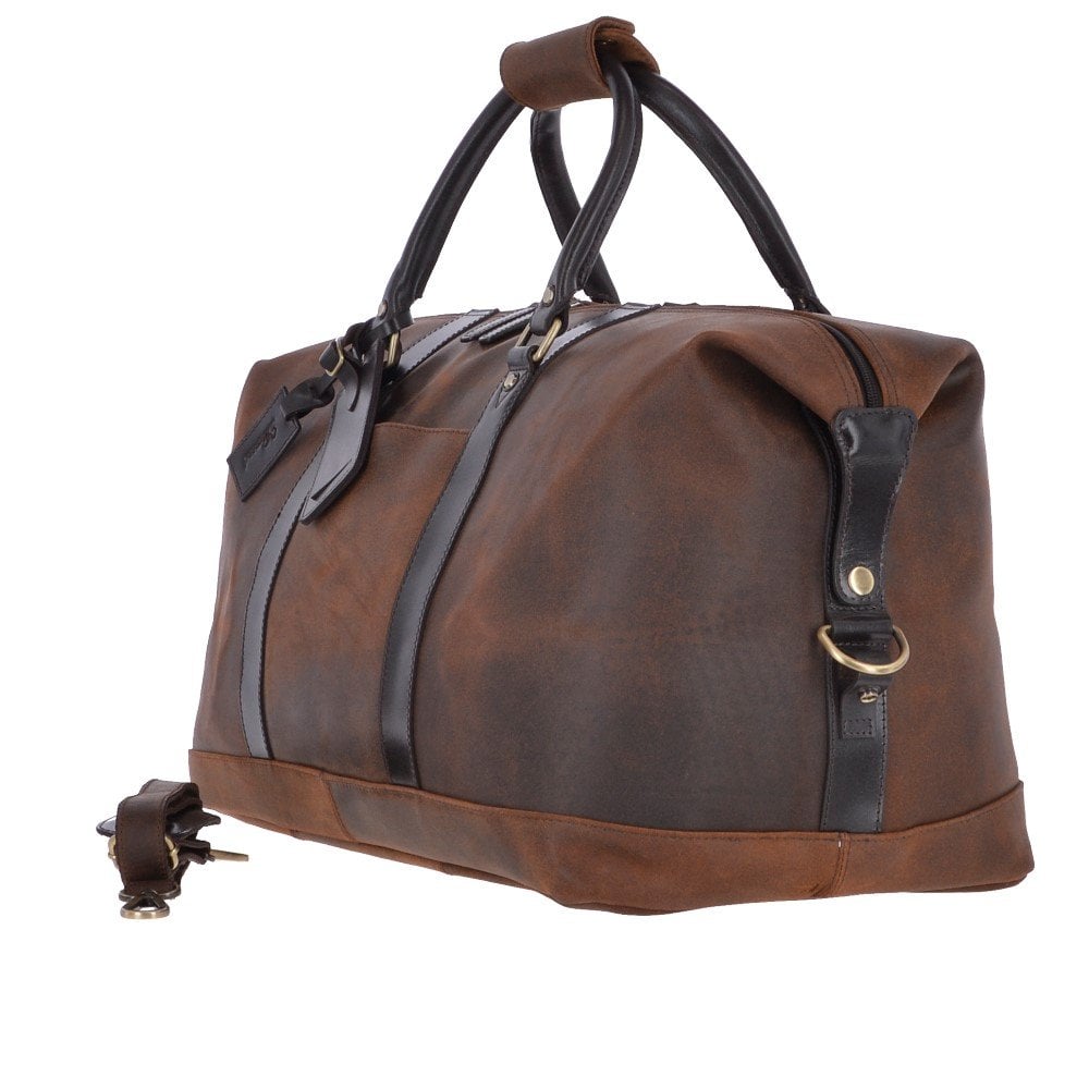 Ashwood Leather Oxford Marcus Tornado Weekend Holdall - Brown