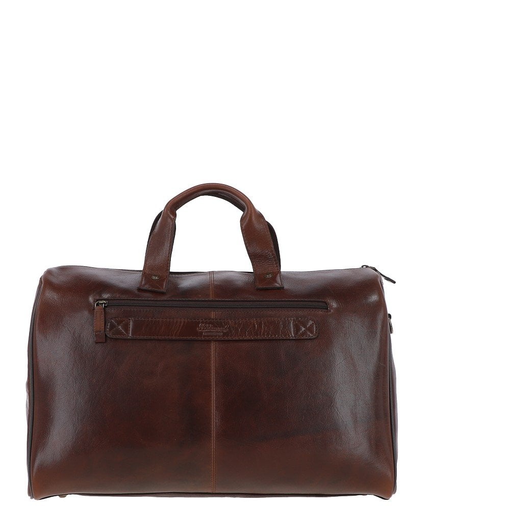 Ashwood Leather Hi Veg Leather Weekend Holdall - Brown