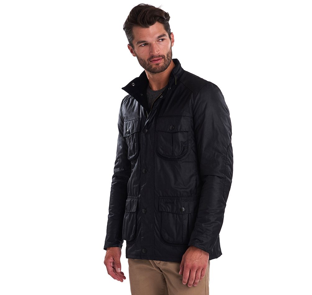 Barbour Corbridge Waxed Black Jacket/Bodenhams
