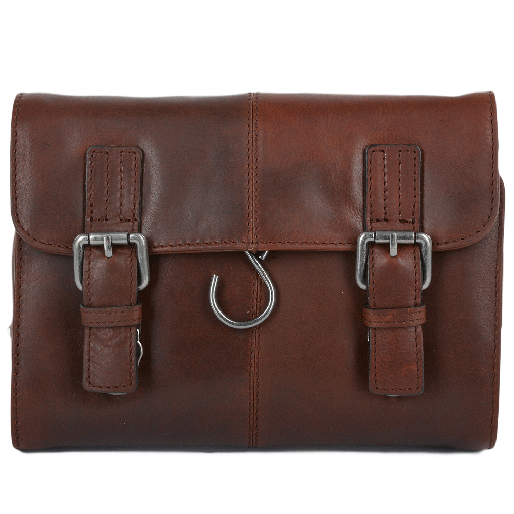 Ashwood Leather Hampstead Phil Tan Hanging Wash Bag