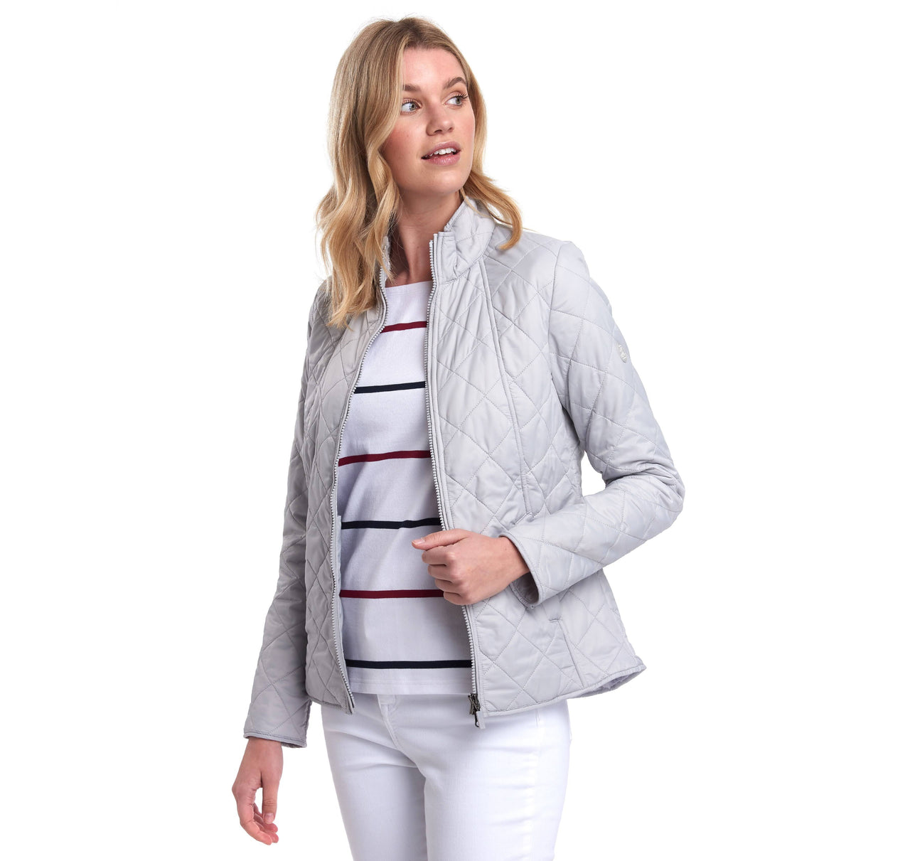 Barbour Backstay Ice White Quilt