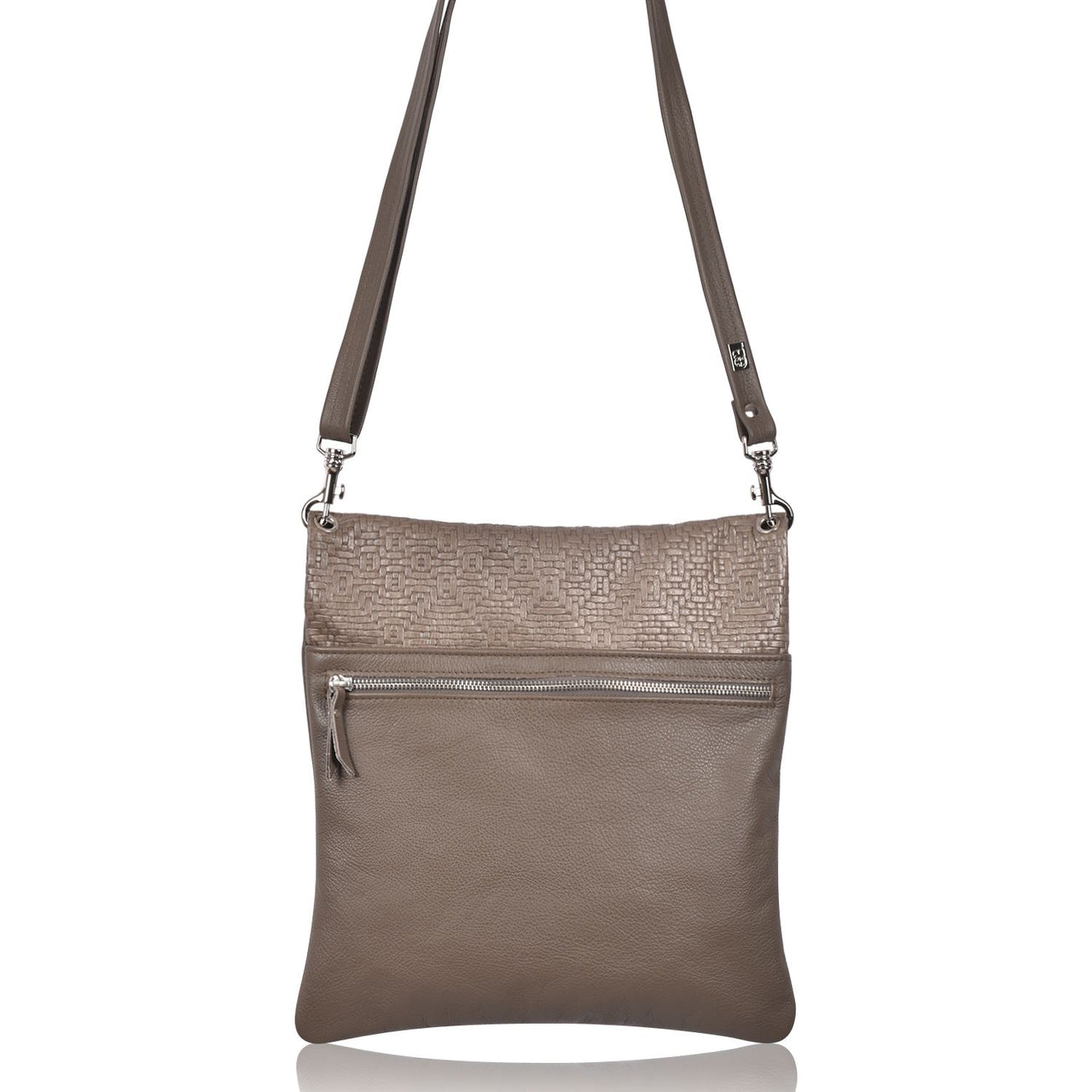 Owen Barry Z Top Sac Large Leather Crossbody Clay Bag