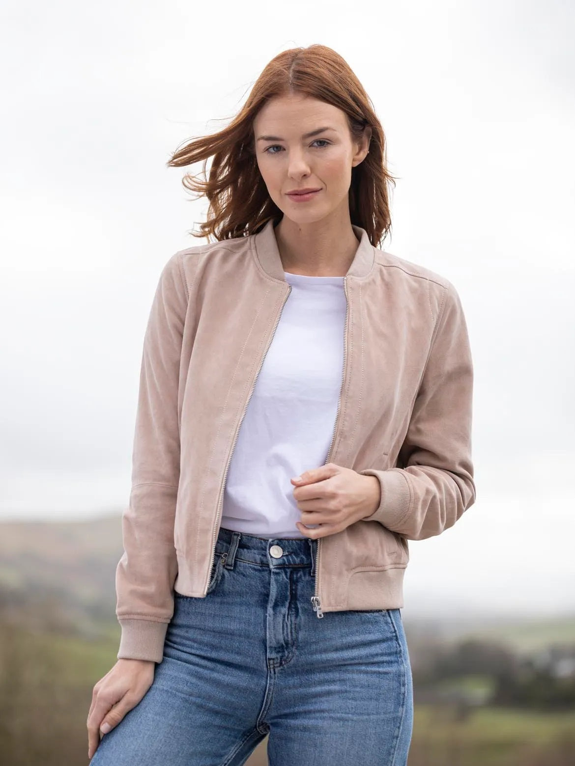 Stone top suede jacket